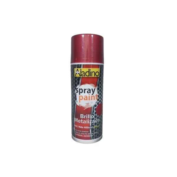 Pintura Spray Brillo Metalizado Aladino 400cc